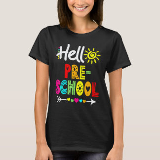 Camiseta Olá Diversão Pré-Escolar De Volta à Escola Profess