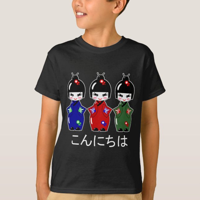 Camiseta Olá! do japonês/adeus (Frente)