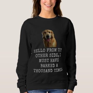 Camiseta Olá do outro lado, Pai Engraçado de Cachorro e Cac