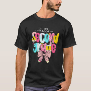 Camiseta Olá Elegante Professora da 2ª Série Laço Coquete n