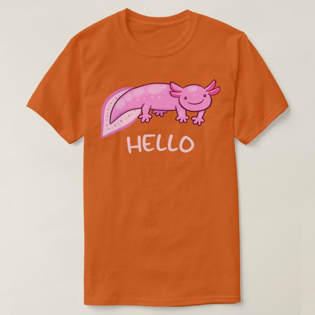 Camiseta Olá Engraçado Axolotl (Frente do Design)