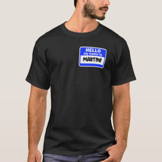 Camiseta Olá Engraçado Meu Nome É Martini Na Introdução Do