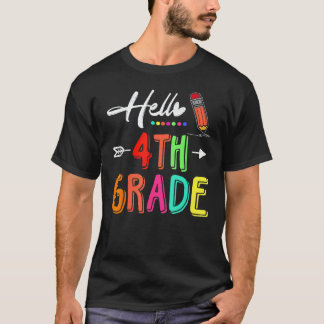 Camiseta Olá Equipe da 4ª Série Professor da Quarta Série D