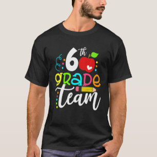 Camiseta Olá, Equipe de 6 Feliz Primeiro Dia da Escola