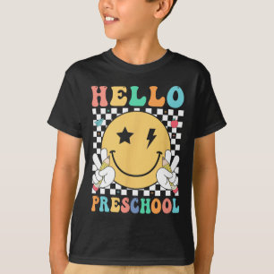 Camiseta Olá Equipe de Crianças da Pré-escola Pré-K Volta à