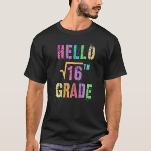 Camiseta Olá Equipe De Estudo De Matemática Raiz Quadrada D