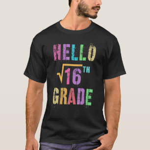 Camiseta Olá Equipe de Estudo de Matemática Raiz Quadrada d