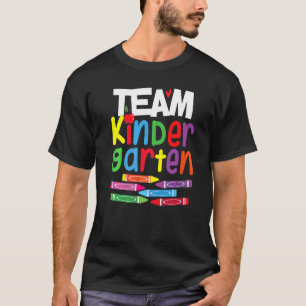 Camiseta Olá Equipe de Jardim de Infância Esquadrão de Lápi