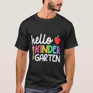 Camiseta Olá Equipe de Jardim de Infância Kinder Byck Para