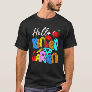 Camiseta Olá Equipe de Jardim de Infância Kinder Chá de Vol