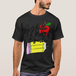Camiseta Olá Equipe de Jardim de Infância Kinder Volta às A