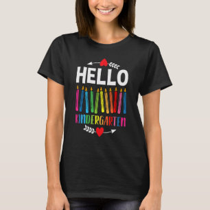 Camiseta Olá Equipe de Jardim de Infância Kinder Volta às A