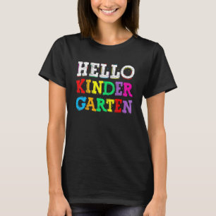 Camiseta Olá Equipe de Jardim de Infância Kinder Volta às A