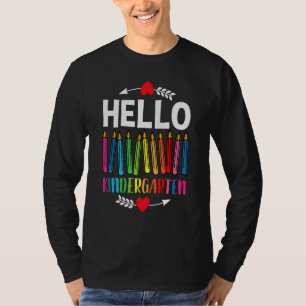 Camiseta Olá Equipe de Jardim de Infância Kinder Volta às A
