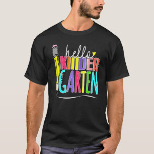 Camiseta Olá Equipe de Jardim de Infância Professoras Volta