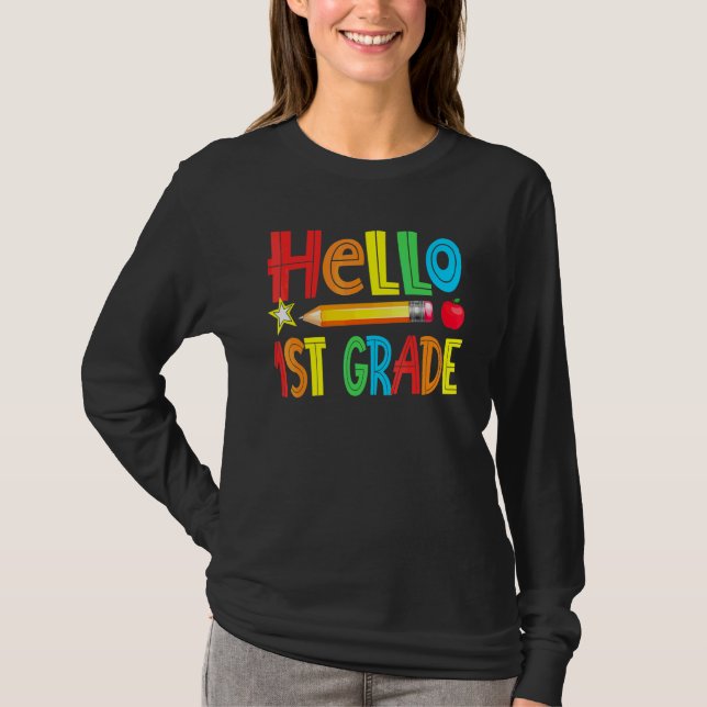 Camiseta Olá Equipe de Professores da 1ª Série Primeiro Gru (Frente)