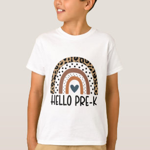 Camiseta Olá Equipe de Professores da Pré-Escola Arco-Íris 