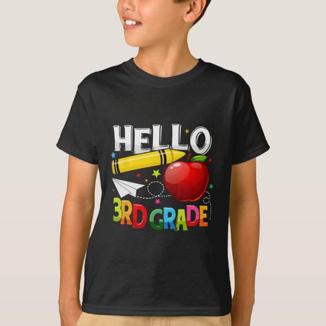 Camiseta Olá, equipe de professores do 3º ano, 3º ano, Gir  (Frente)