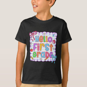 Camiseta Olá Equipe do Primeiro Ano 1ª Série de Volta às Au