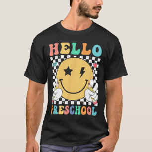 Camiseta Olá Equipe Pré-escolar Crianças Professora Pré-k V