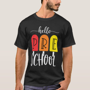 Camiseta Olá Equipe Pré-Escolar Professor Volta às Aulas So