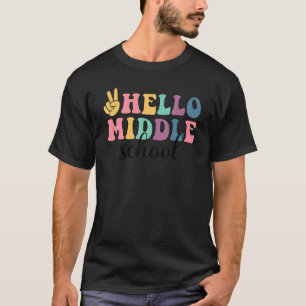 Camiseta Olá, Escola Média Aqui Vim Retro Vintage