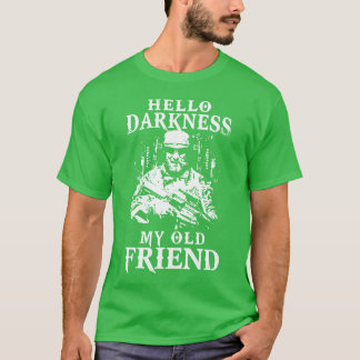 Camiseta olá, escuridão, meu velho amigo, cheirava veter pa