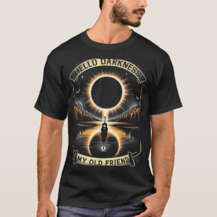 Camiseta Olá Escuridão Meu Velho Amigo Eclipse Solar 8 de a