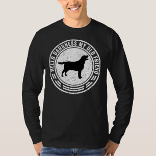 Camiseta Olá Escuridão Meu Velho Amigo Negro Labrador Retri