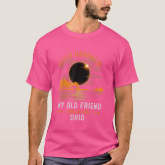 Camiseta Olá Escuridão Meu Velho Amigo Total Eclipse Solar 