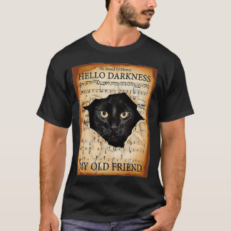 Camiseta Olá escuridão meu velho gato amigo (2)