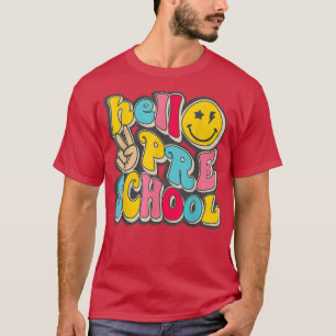 Camiseta Olá Esquadrão Pré-Escolar Cute Pré-K De Volta Para