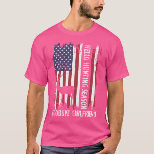 Camiseta Olá Estação de Caça Adeus Namorada Funny Hunt
