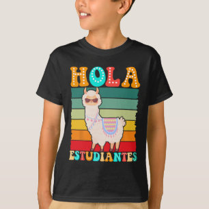 Camiseta Olá Estudantes Professor de Espanhol Volta às Aula