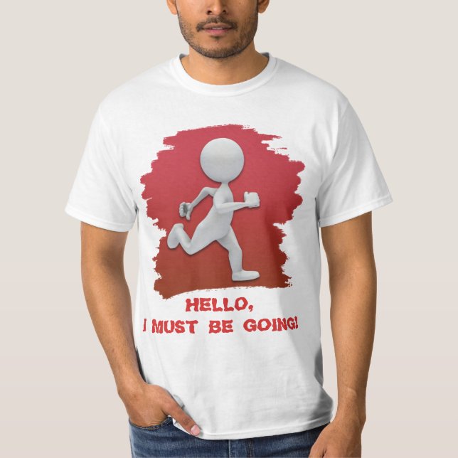 CAMISETA OLÁ!, EU DEVO IR: FIGURA 3D (Frente)
