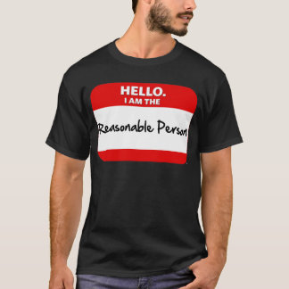 Camiseta OLÁ!.  Eu sou a PESSOA RAZOÁVEL