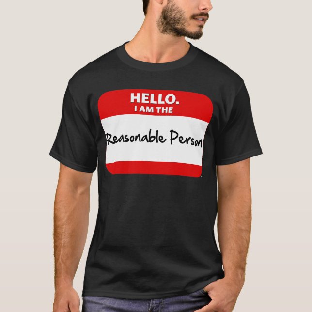 Camiseta OLÁ!.  Eu sou a PESSOA RAZOÁVEL (Frente)