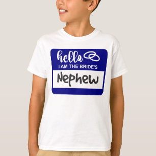 Camiseta Olá, eu sou o Crachá de Nome de Casamento do Sobri