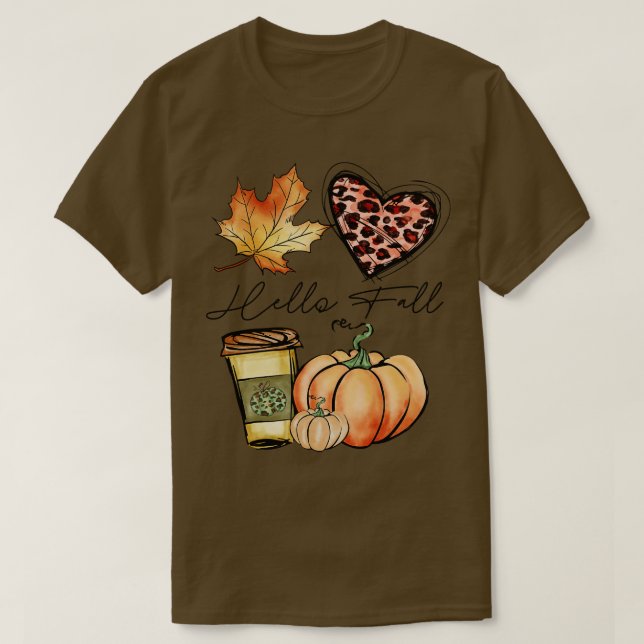 Camiseta Olá Fall Autumn Season (Frente do Design)