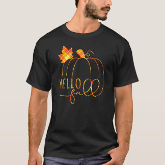 Camiseta Olá Fall Buffalo Xadrez Bem-vindos Queda Ação de G