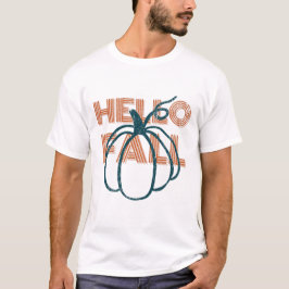 Camiseta Olá, Fall Cut Nature O Outono Deixa Pumpkins