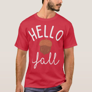 Camiseta Olá Fall Season Vintage Halloween Dia de Ação de G