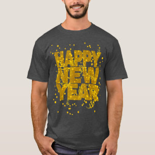 Camiseta Olá Feliz ano novo 2022 2022 31 de dezembro Engraç