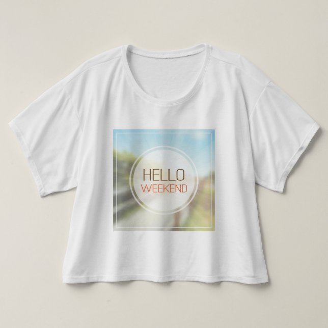 Camiseta Olá Fim de Semana 2 (Frente do Design)