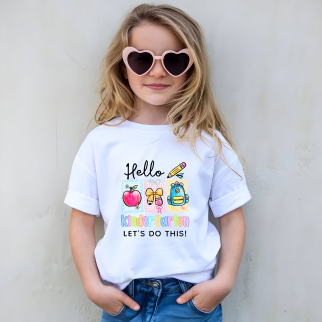 Camiseta Olá, Fofo de jardim de infância (Criador carregado)
