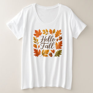 Camiseta Olá Folhas e bolotas