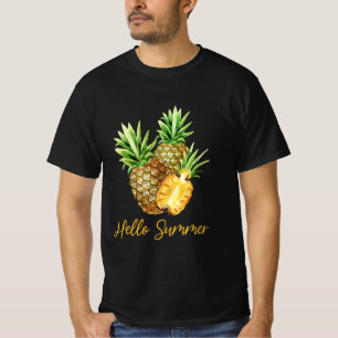 Camiseta Olá, Fruta tropical de Summer Pineapple