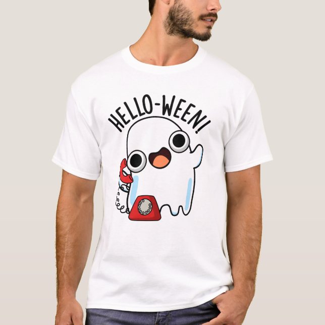 Camiseta Olá, Funny Ghost Pun (Frente)