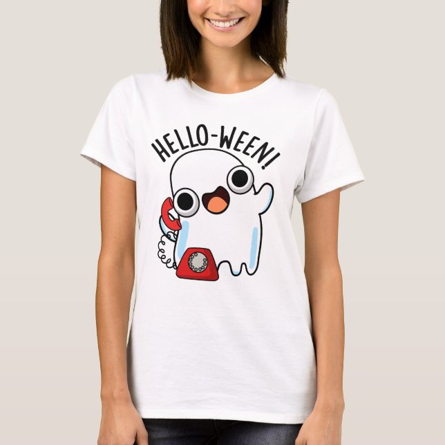 Camiseta Olá, Funny Ghost Pun (Frente)