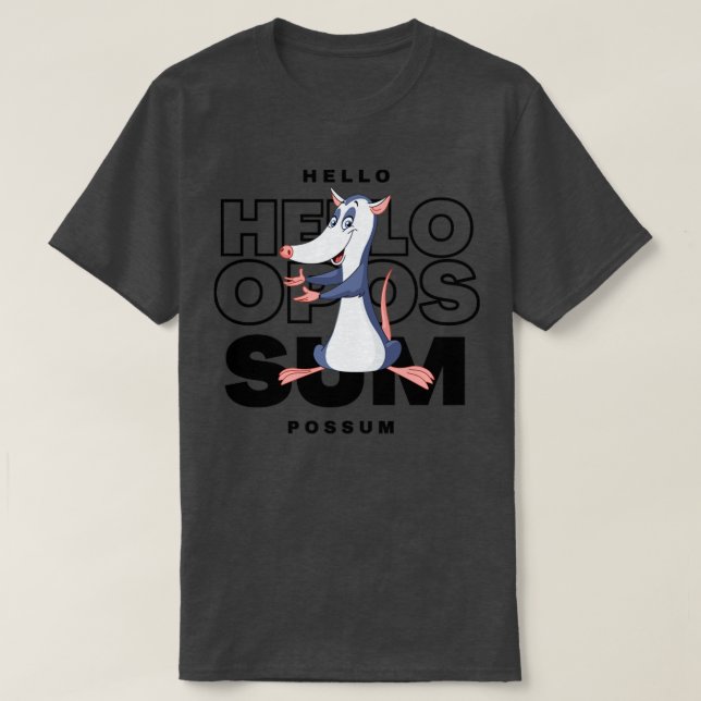 Camiseta Olá gambá (Frente do Design)